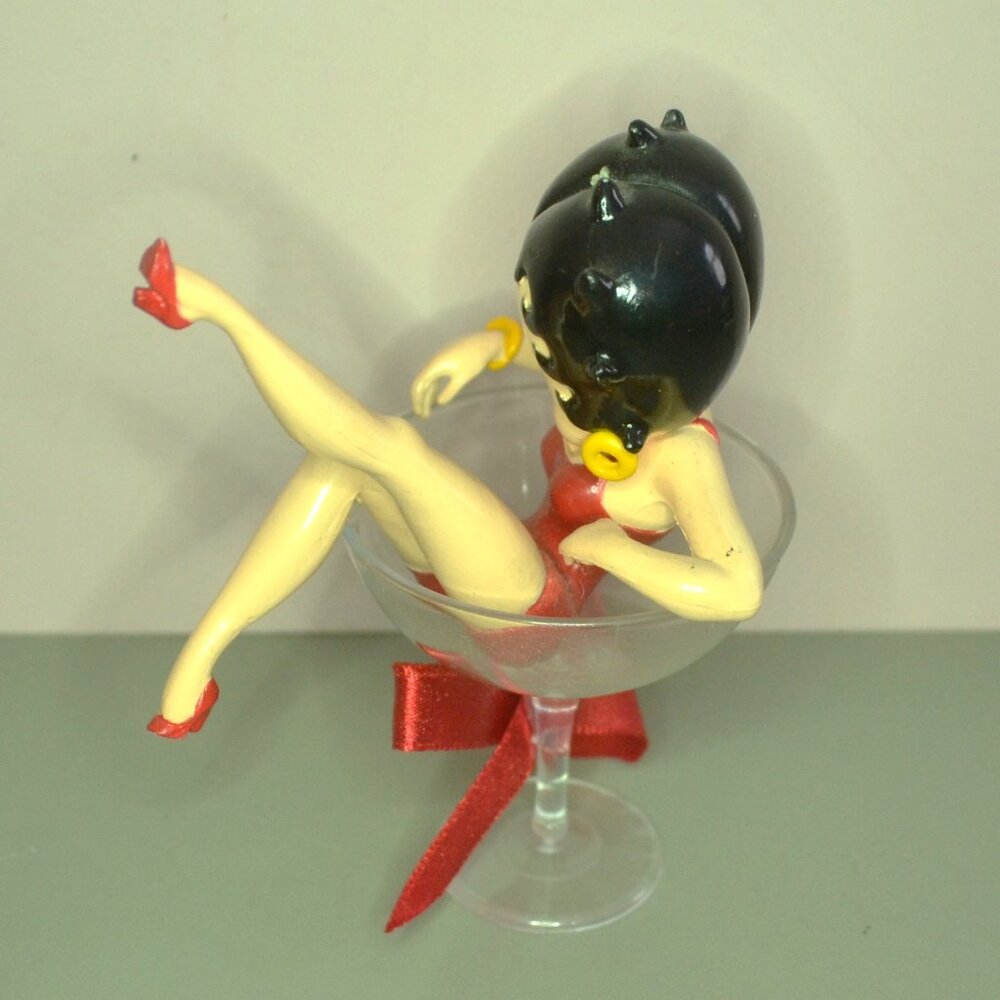 Set Of 4 Betty Boop Figures/Ornaments Shopping Bag High Heels Martini Glass - Picture 13 of 14